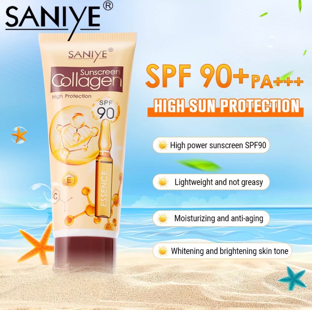 SANIYE Facial Sunscreen Cream SPF 90+ Sunblock Lotion 65ml | Lazada PH