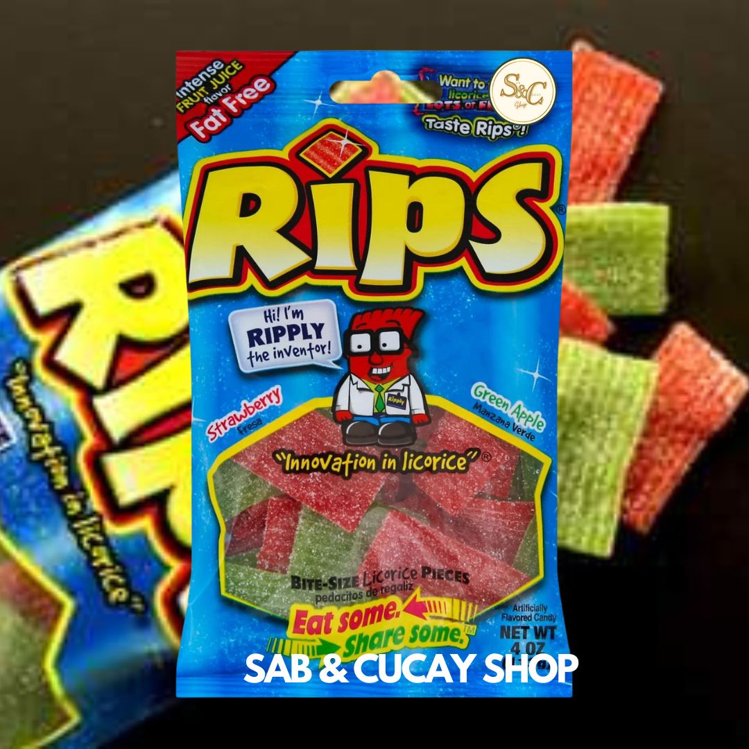 Rips Strawberry & Green Apple Bite-Size Licorice Pieces Candy | Lazada PH