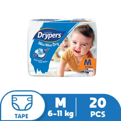 Drypers Wee Wee Dry Medium (20 pcs) - Tape Diapers