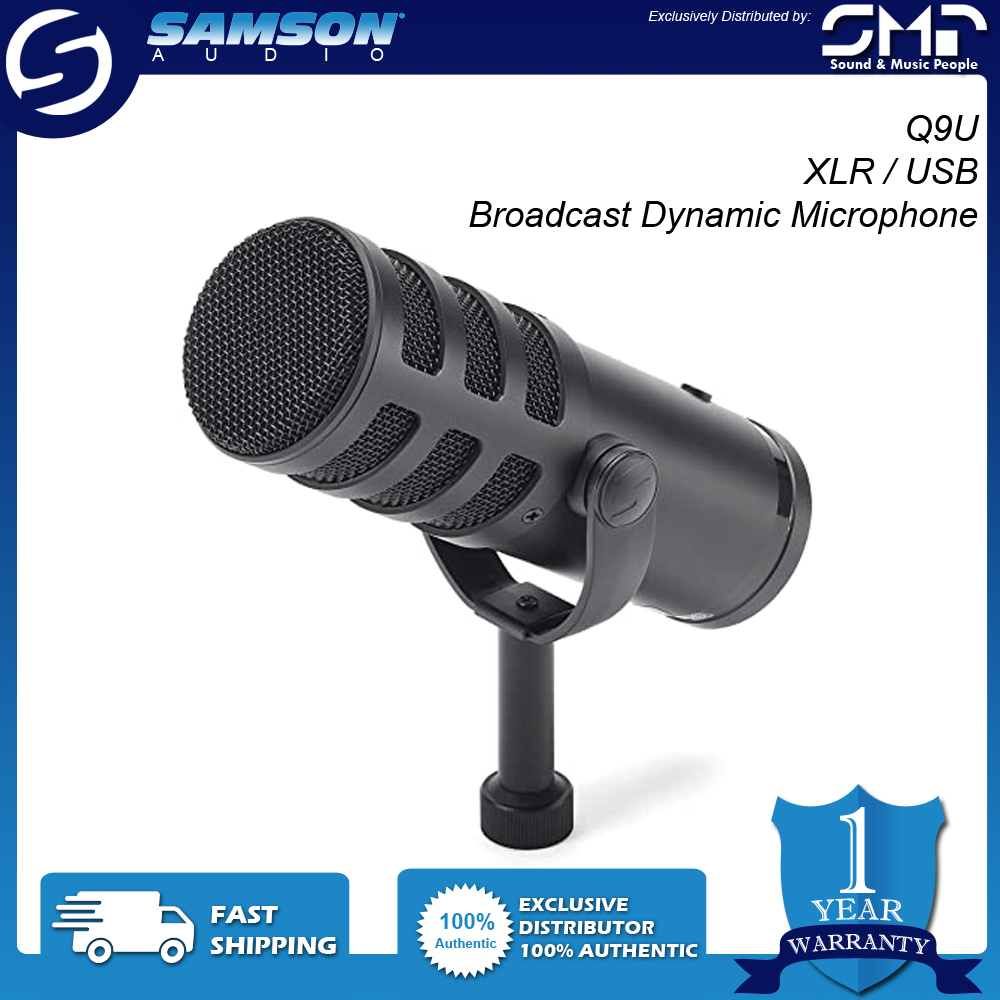 SAMSON Q9U - XLR / USB Dynamic Broadcast Microphone | Lazada PH