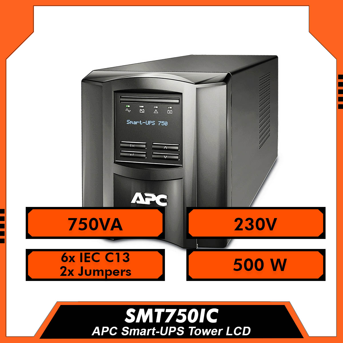 シュナイダーエレクトリック APC Smart-UPS 750VA LCD RM 1U 100V