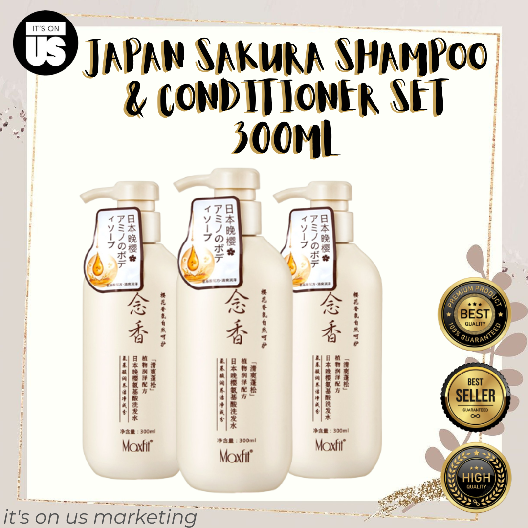 Best Seller JAPAN SAKURA SHAMPOO & CONDITIONER SET 300ML Premium