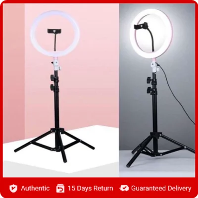 100% Original 10”/26CM Selfie LED Ring Light Tripod Photo Studio Photography Dimmable With Tripod Stand (With Phone Clip)