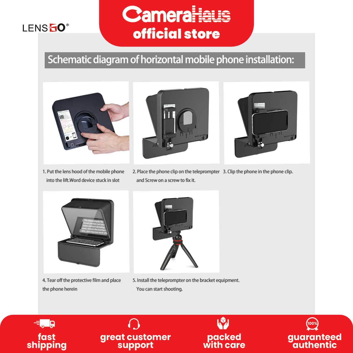 Lensgo Mini Teleprompter Lazada PH