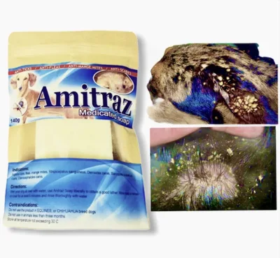 Amitraz medicated soap 140g (Anti Tick & Fleas,Mange)
