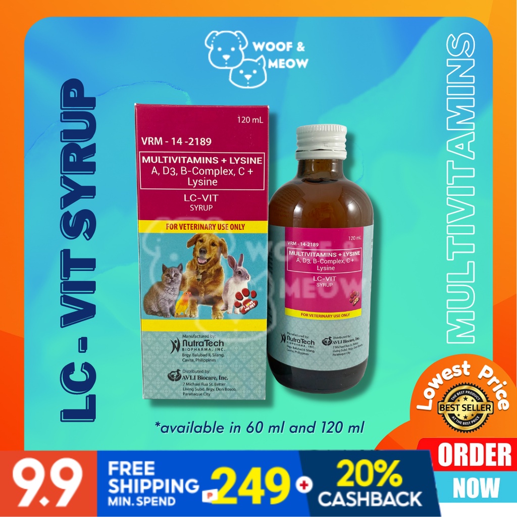 LC Vit Multivitamins Syrup, Pet Multivitamins Cat Dog Vitamins Lazada PH