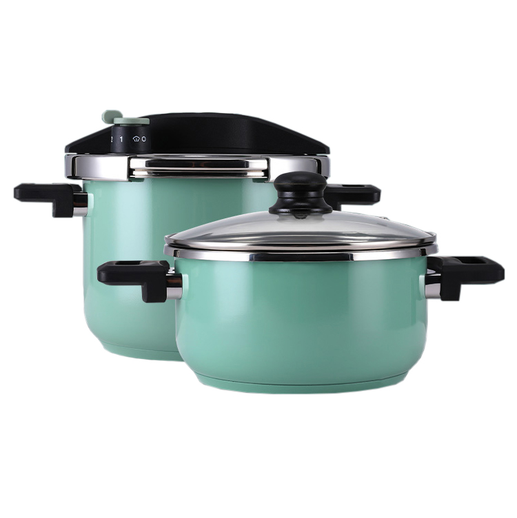Pressure cooker 4L+6L combination stainless steel pressure cooker