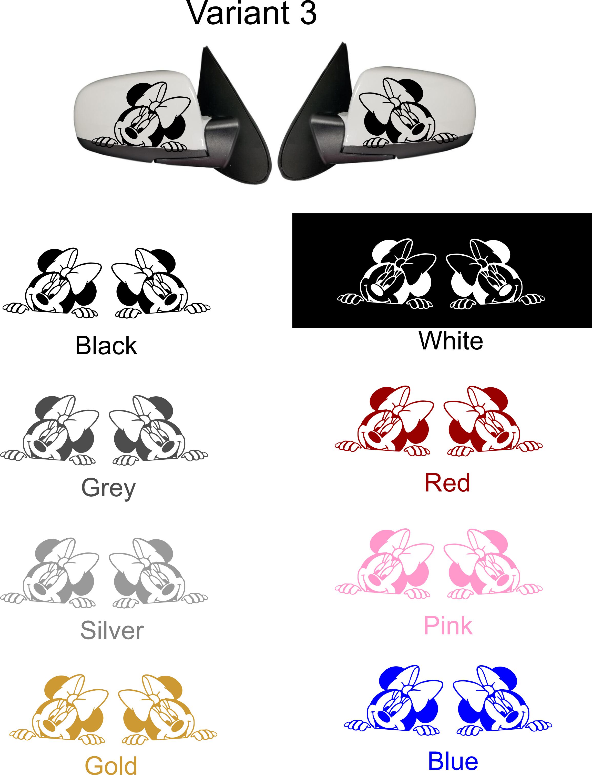 Mickey themed car side mirror sticker 1 pair (2 pcs) Lazada PH