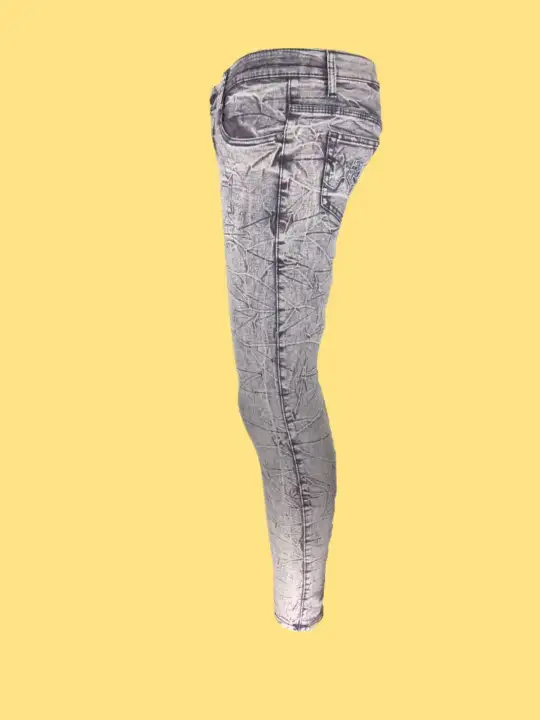 acid washed grey jeans