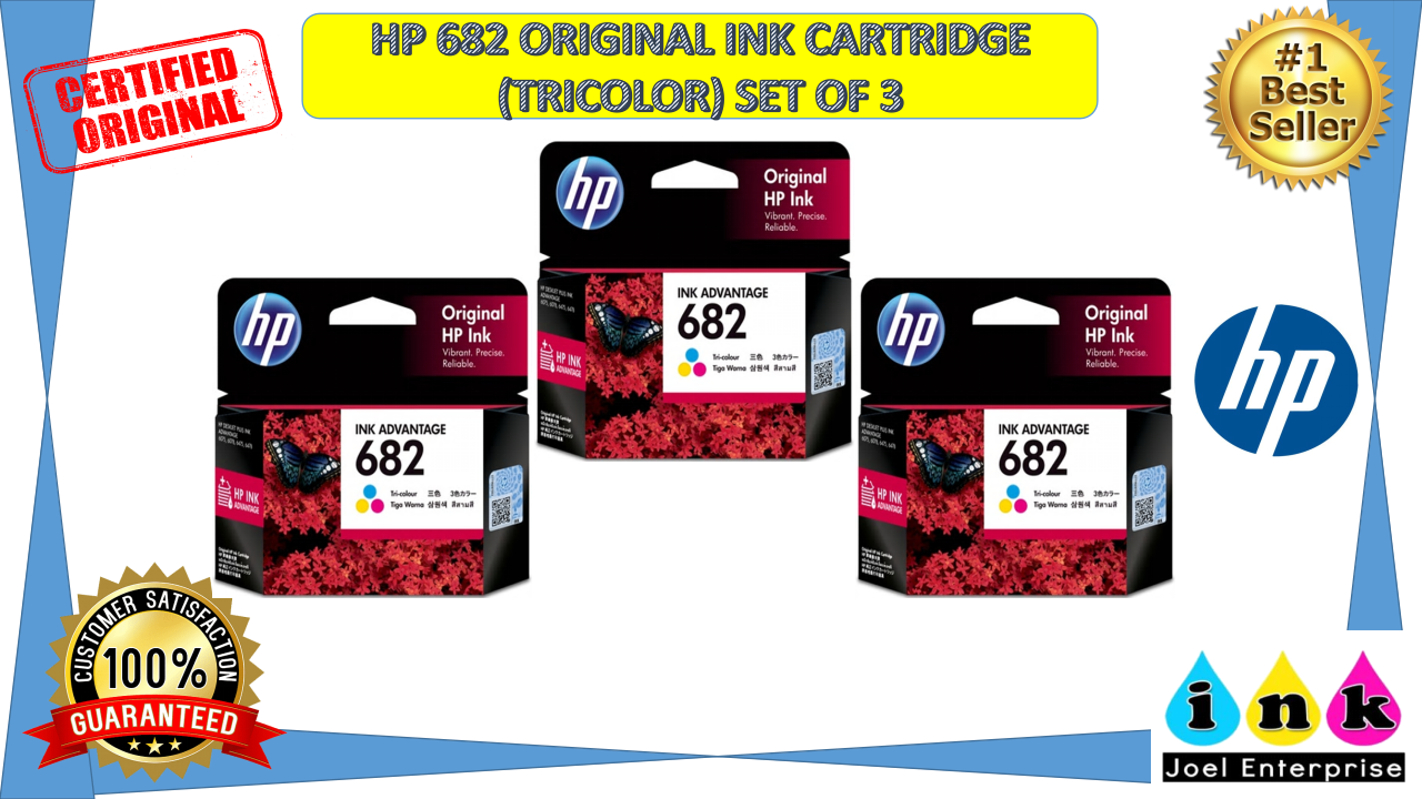 HP 682 Original Ink Cartridge (Tricolor) Set of 3 Lazada PH