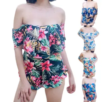 two piece off shoulder swimsuit