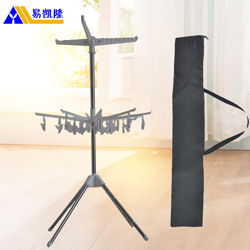 Easy Kailong stainless steel simple clothes rack floor folding indoor