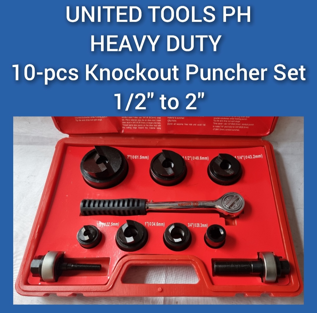 HEAVY DUTY 10pcs Manual Knockout Puncher Set 1/2" to 2" Lazada PH