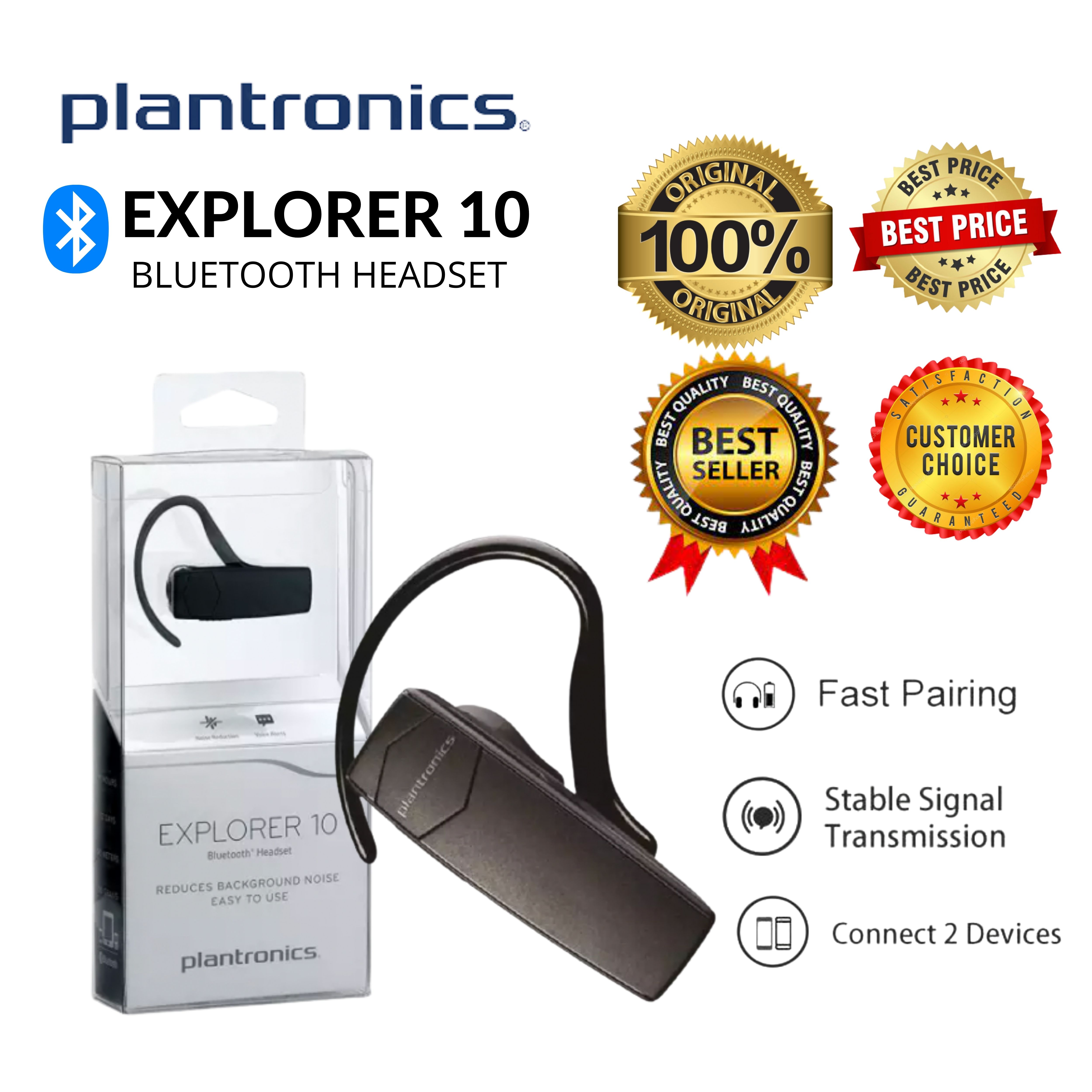 Plantronics Explorer 110 Mobile Bluetooth Headset - Black