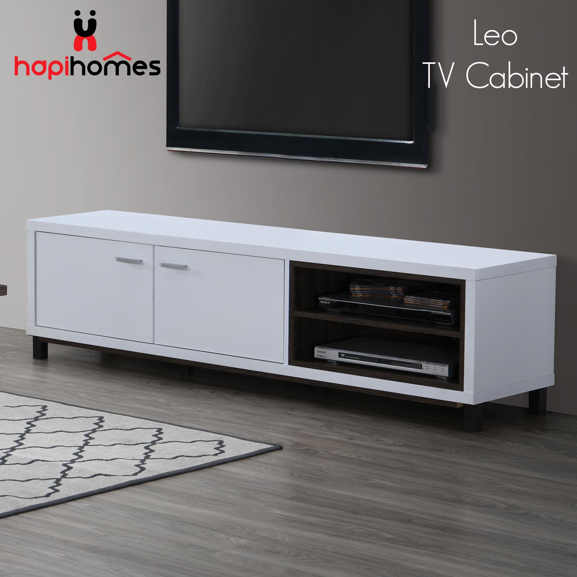 Hapihomes Leo TV Cabinet (Brown + White)