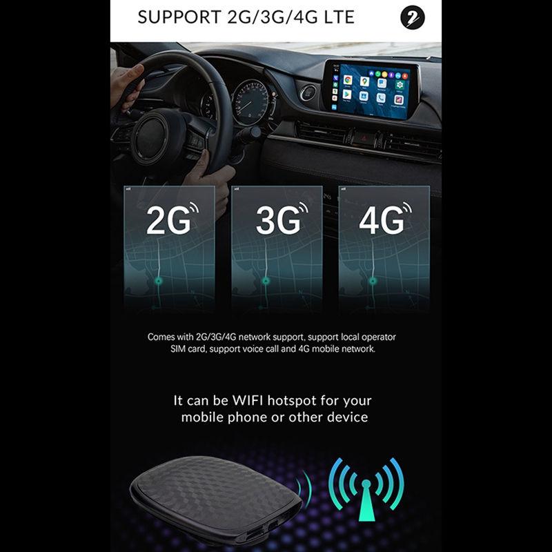 Mini Android Auto CarPlay Ai Box Wireless Netflix YouTube in the Car ...