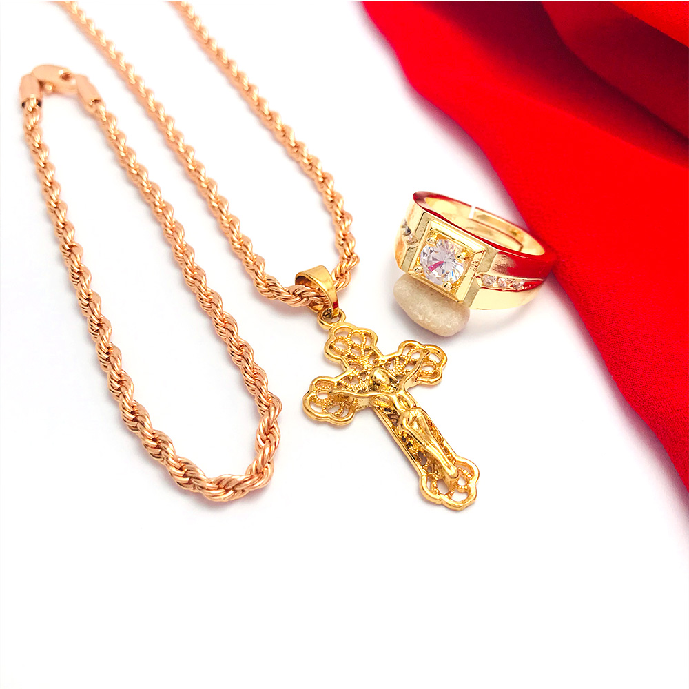 Phoenix Jewelry 24k Gold-Plated Cross 