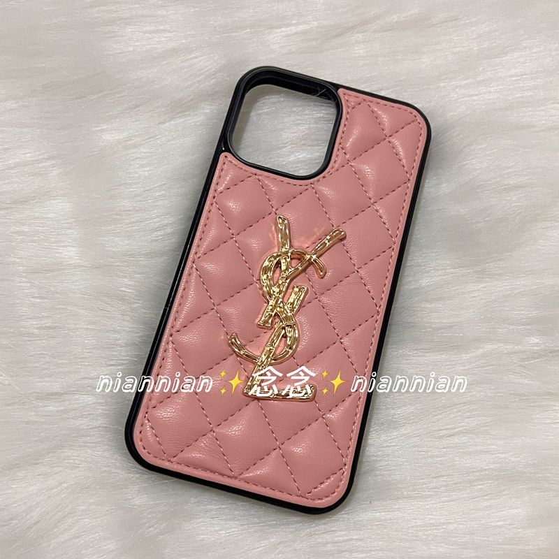 iphone 14 pro max case Advanced thorny ysl is suitable for Apple 14pro  mobile phone case 7P12 all-inclusive leather XR11 Apple 13promax female