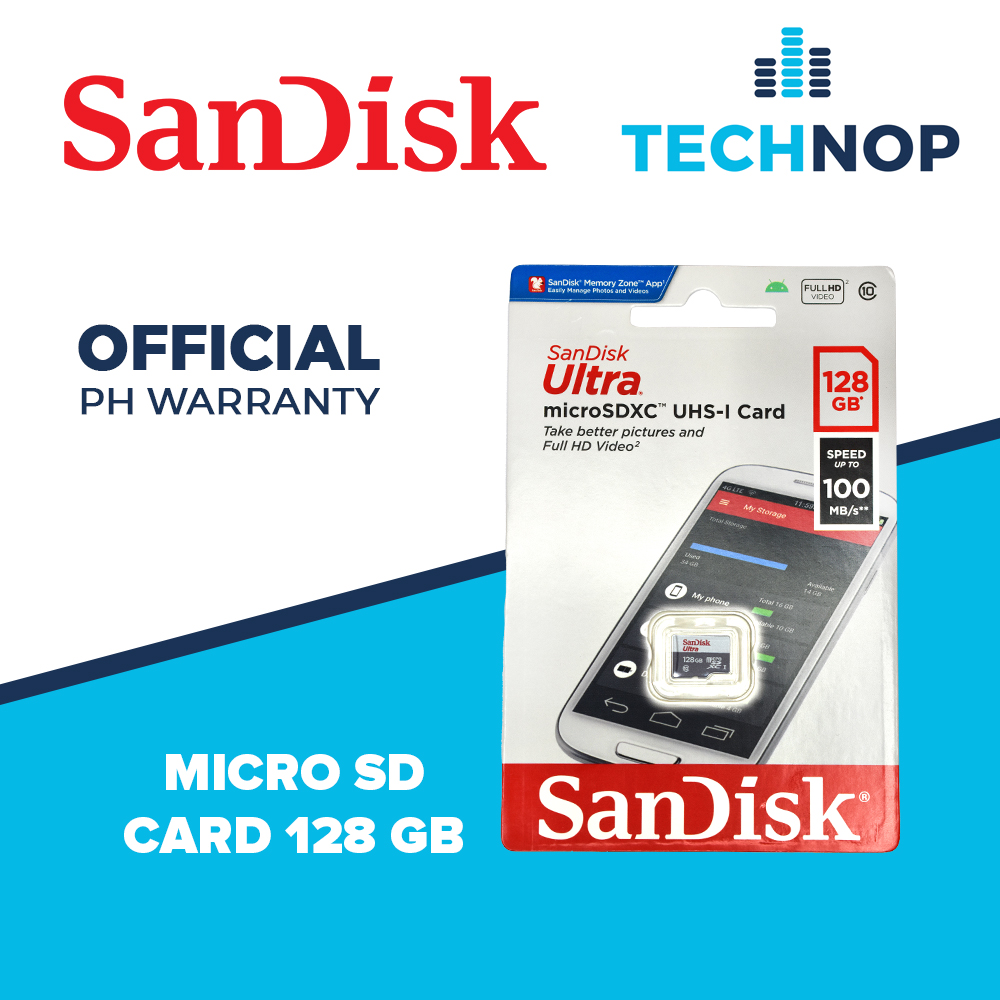 Sandisk 128GB Micro Sd / MicroSD Ultra Micro SDXC C10 SDSQUNR Memory