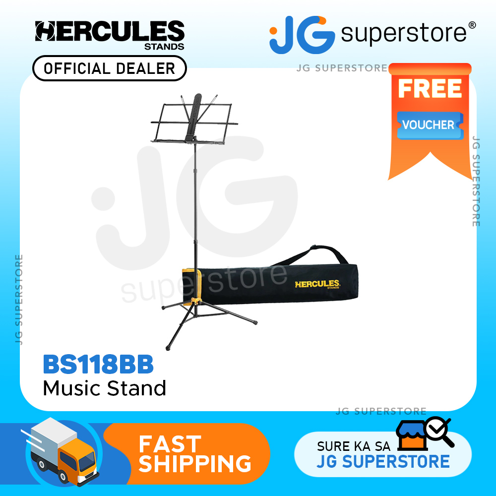 Hercules BS118BB TriSection Music Stand with Bag and EZ Grip System