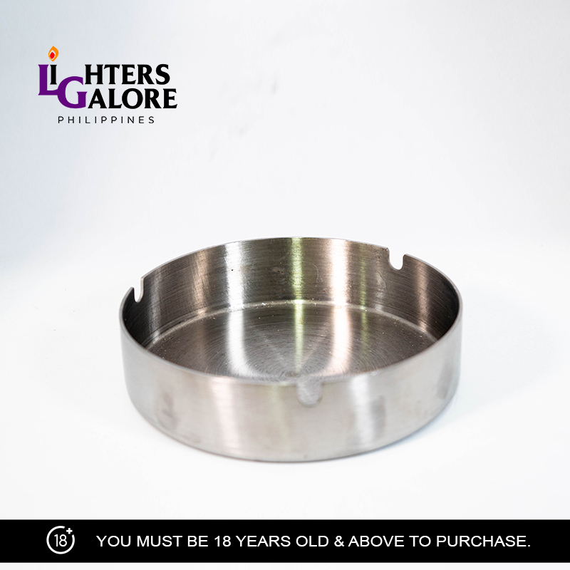 Lighters Galore ASHTRAY 43 (CIRCULAR STAINLESS 3 CIGARETTES HOLDER