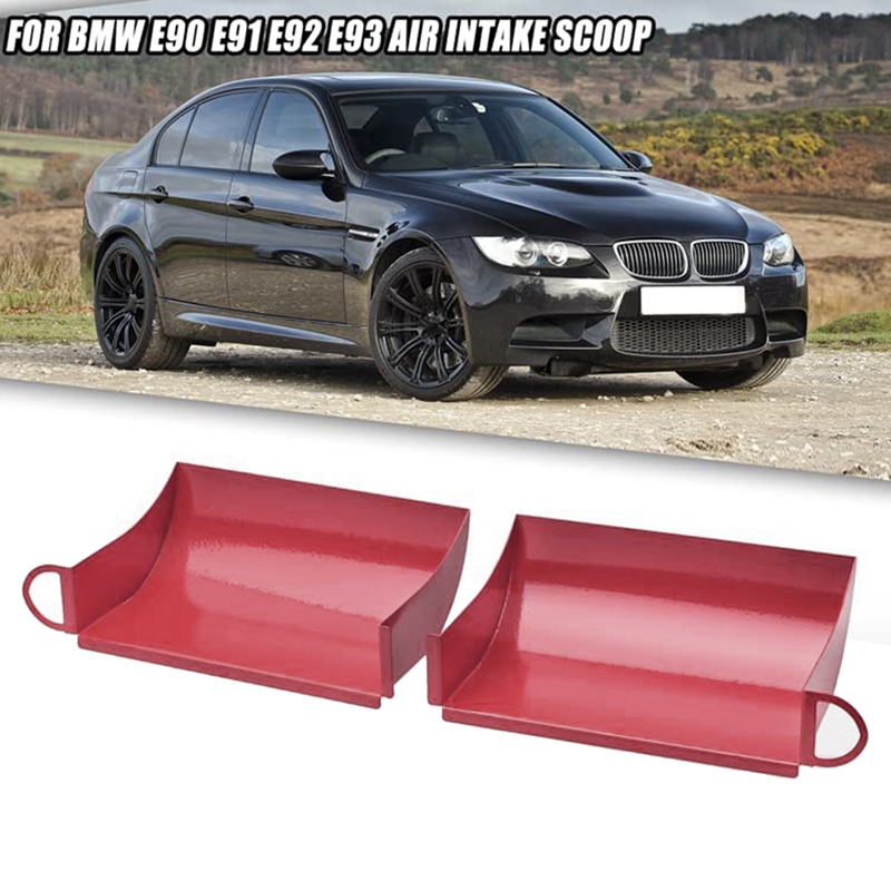 1 Pair Air Intake Scoop Car Dynamic Air Scoops for BMW E90 91 E92 E93 E84 M3 Black