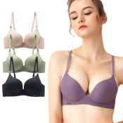 French Style Simple British Ice Silk Bralette Bra Push Up Bra With Foam Zoe Seemless Bra Women Melody K Bra Braiser Sexy Bra Korean Bra Jutsyle Bra Non Wire Bra For Wonmen Underwear