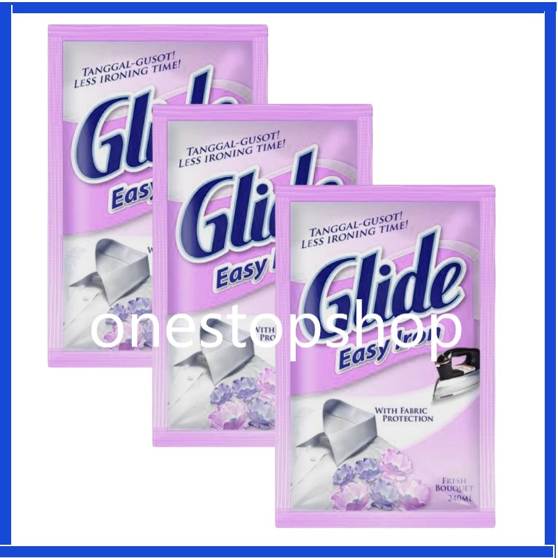 Glide Easy Iron/ with Fabric Protection/ Starch Spray 500ml Ironing powder  pure and fresh bouquet tanggal gusot