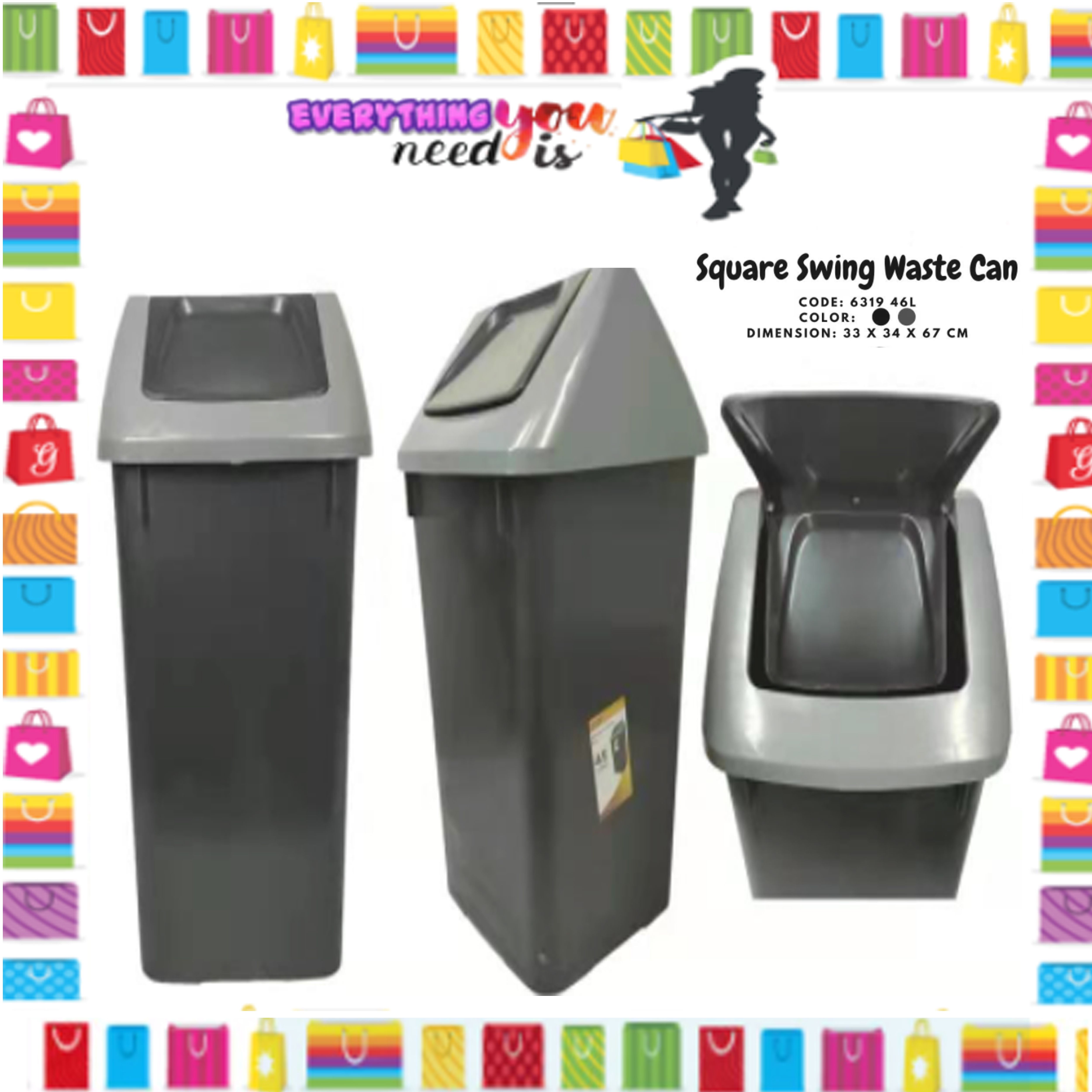 Trashcan Swing Cover Trash Can Waste Disposal Lazada PH