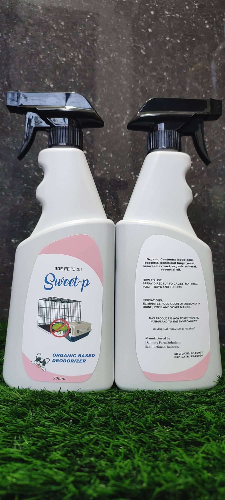 Organic Based Pet Cage Deodorizer 500 ml / Sweet P / The Gardeners