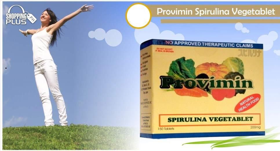 Provimin Spirulina Vegetablet 150 Tablets (200mg) review and price