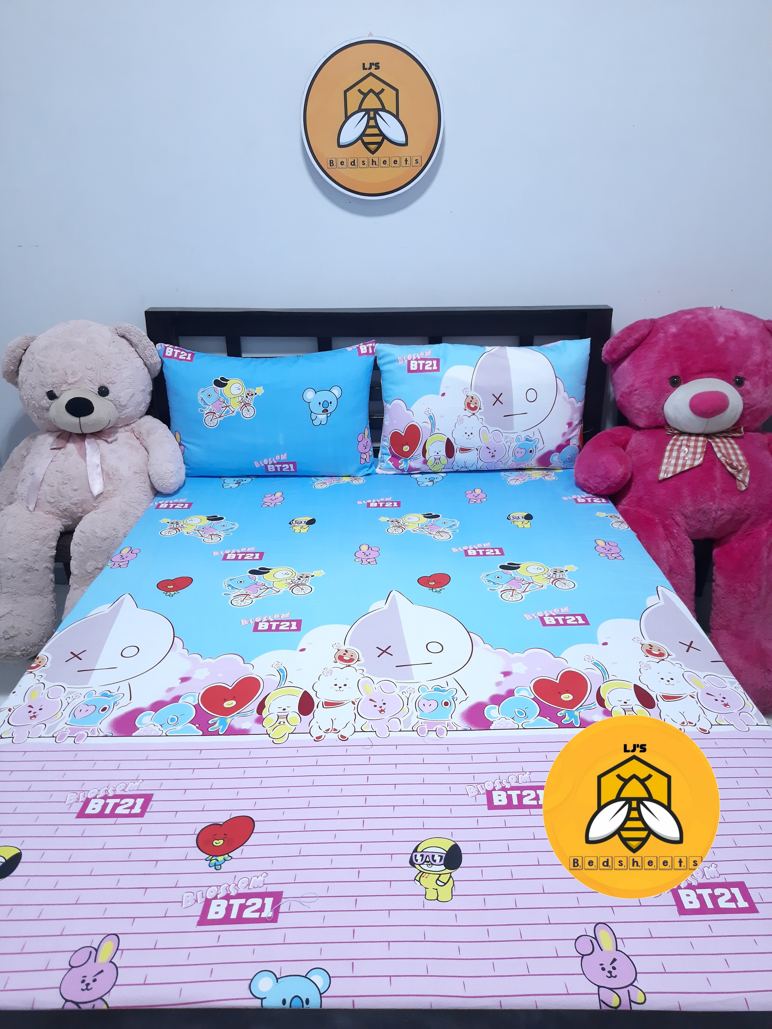 BTS / BT21 Bedsheet Canadian Cotton with Pillowcase Lazada PH