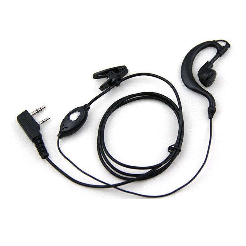 FACTORY PRICE K-Type 2 Pin Mic Headset Earpiece Ear Hook Radio Earphone ...