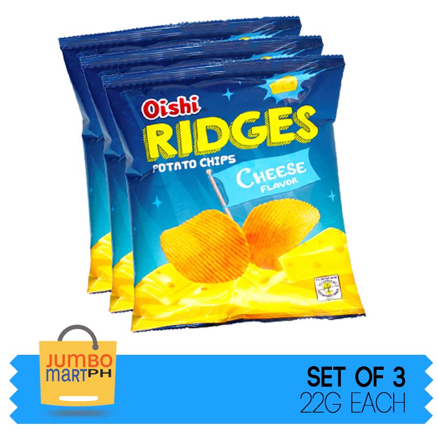 Oishi Ridges Potato Chips Cheese Flavor 22g Set Of 3 Lazada Ph