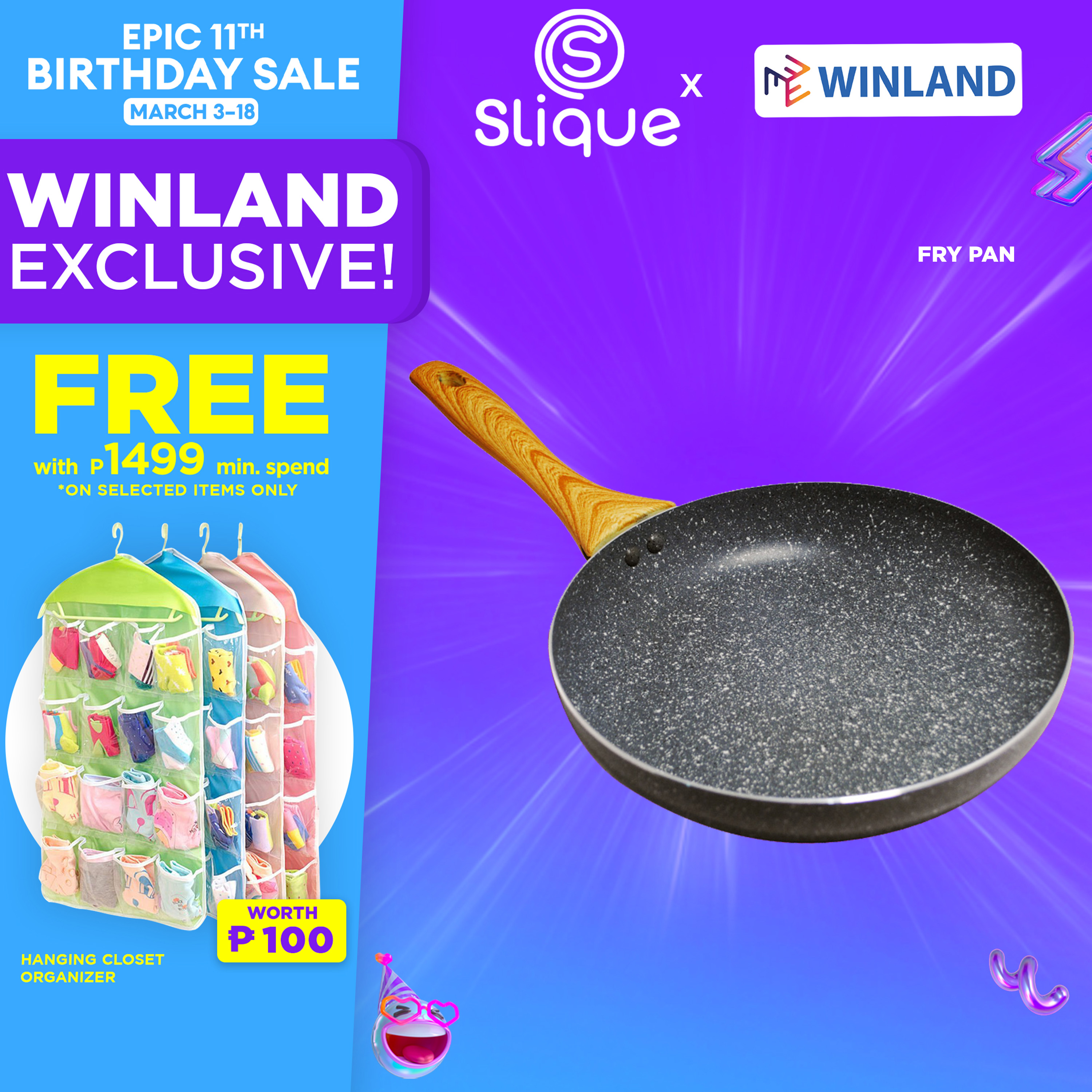 SLIQUE by Winland Marble Fry Pan Premium Multi Layer NonStick Marble