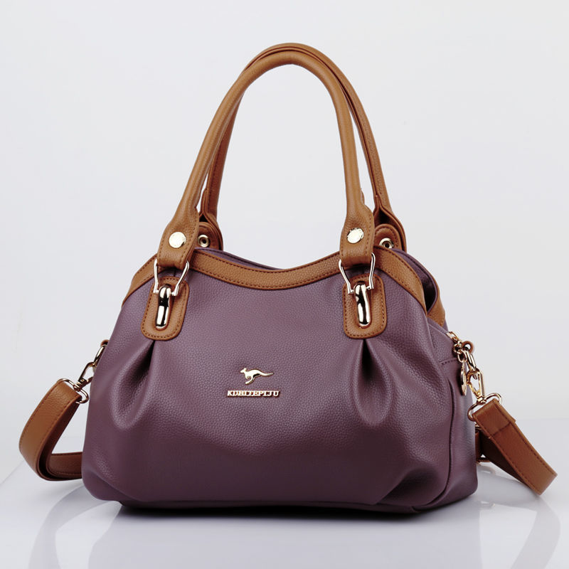 Kangaroo leather bag new middleaged mother's bag fashion atmosphere