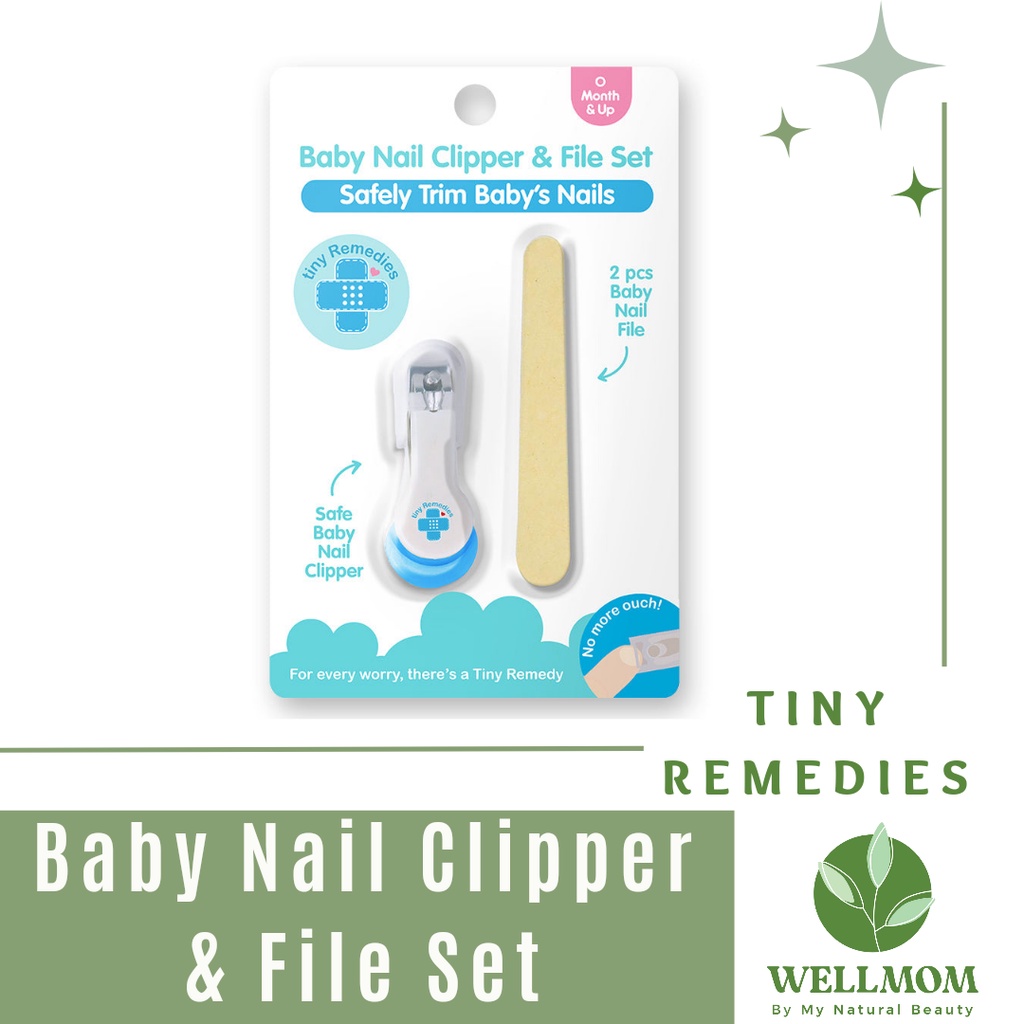 Tiny Buds Baby Naturals Tiny Remedies Baby Nail Clipper & Nail File Set ...