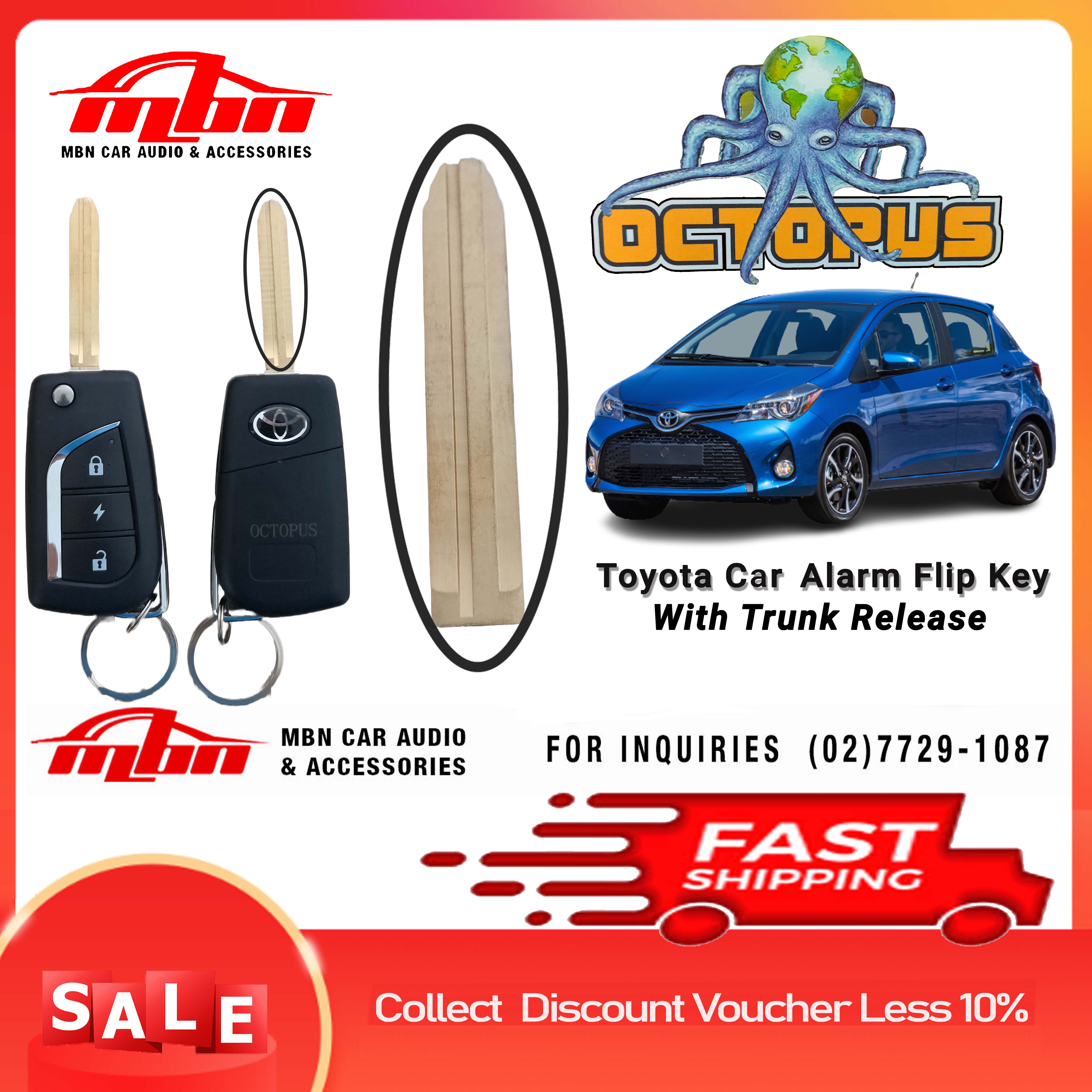 Keyless Entry System Car Alarm Security System With Flip Key TOYOTA
