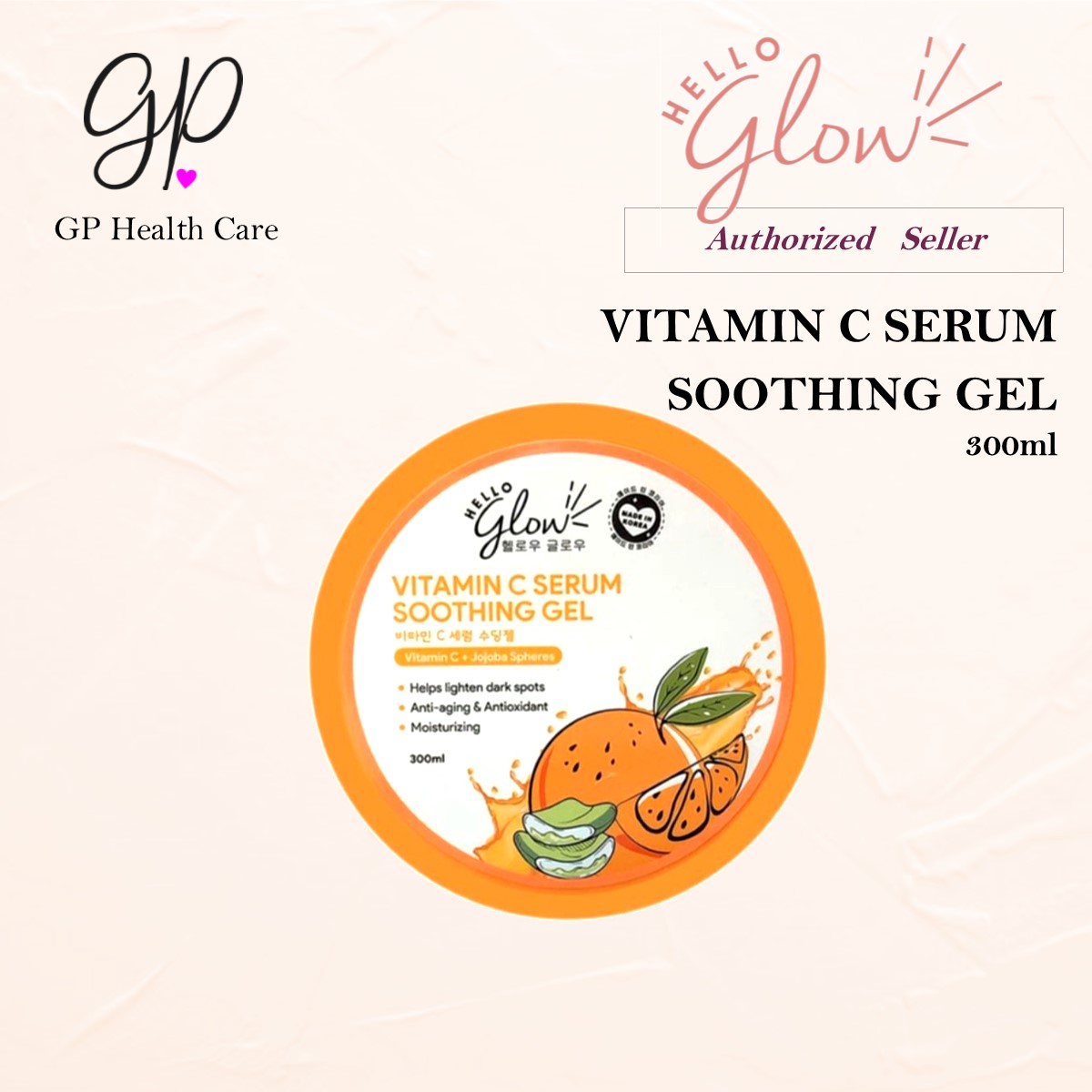 Vitamin C Serum Soothing Gel 300ml Hello Glow GP Health Care