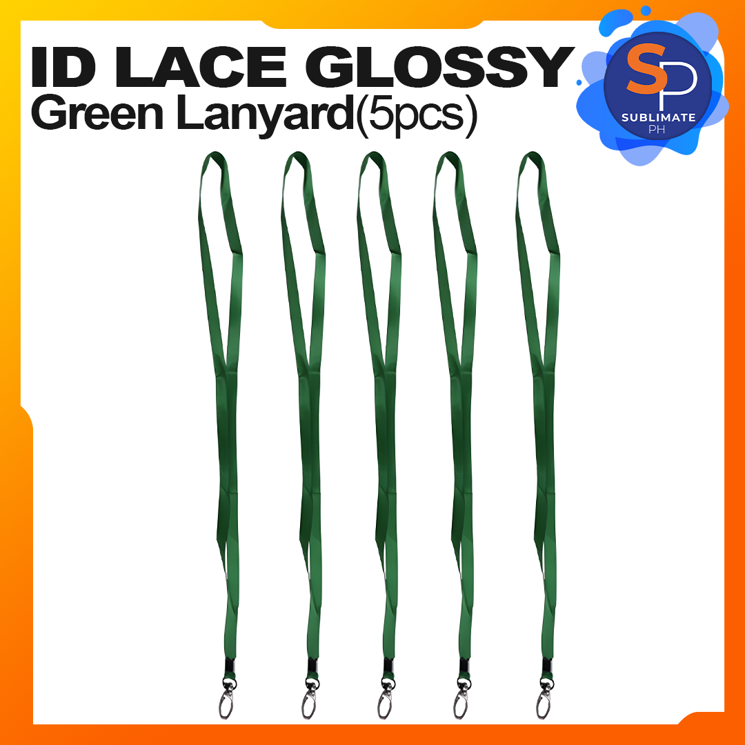 Glossy ID Lace with Metal Buckle J Hook / School ID Lanyard 5pcs/Set