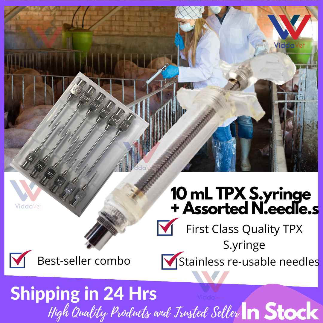 10 mL TPX Heavy Duty Syringe + Free 1 Dozen Assorted  Karayom  syringe for dog syringe 10 ml syringe for animal veterinary syringe syringe  needle syringe syringe needle 10cc syringe for