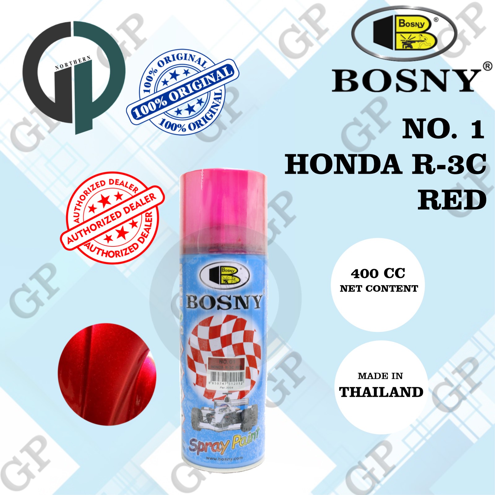 Bosny Spray Paint 01 Honda R3C Red 400cc GPNorthern Lazada PH