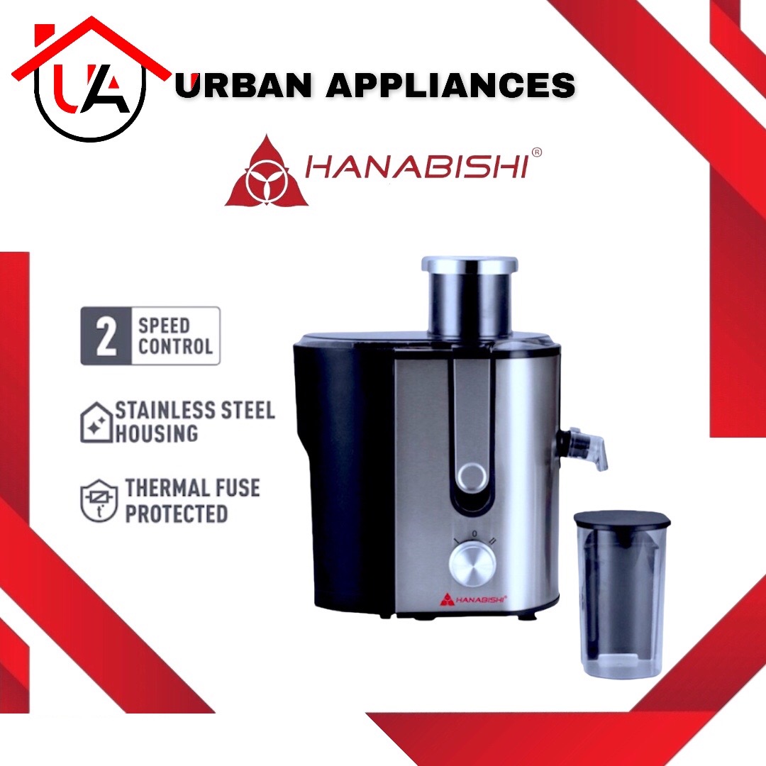 Hanabishi Juice Extractor HPJ500SS 1.2 Liters Pulp 500 ML Juice Cup