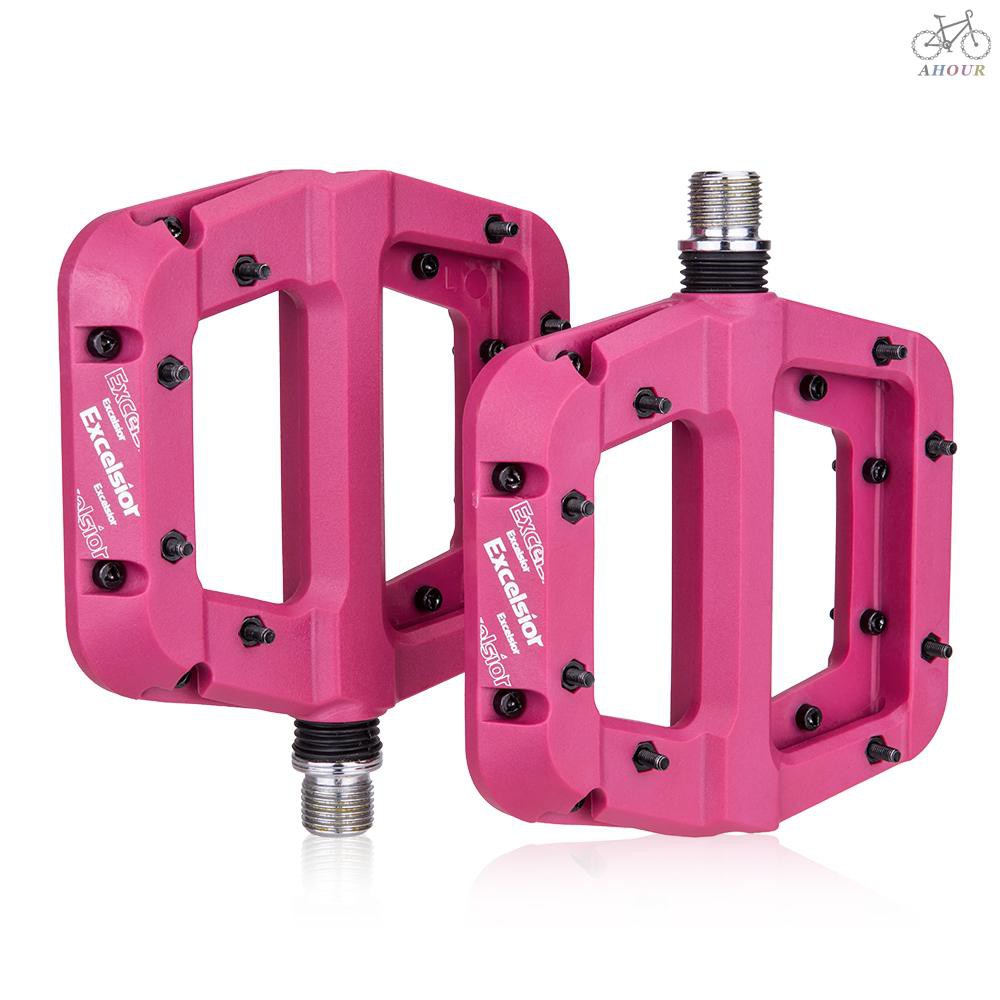 EXCELSIOR Flat Bicycle MTB Pedal Nylon Fiber Road Bike Bearing Pedales