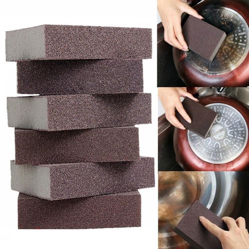 Magic Carborundum Sponge Brush, 6pcs Kitchen Rust Cleaning Sponge Brushes,  Rust Sand Scrubbers Pots Cleaning Tool For Home Use
