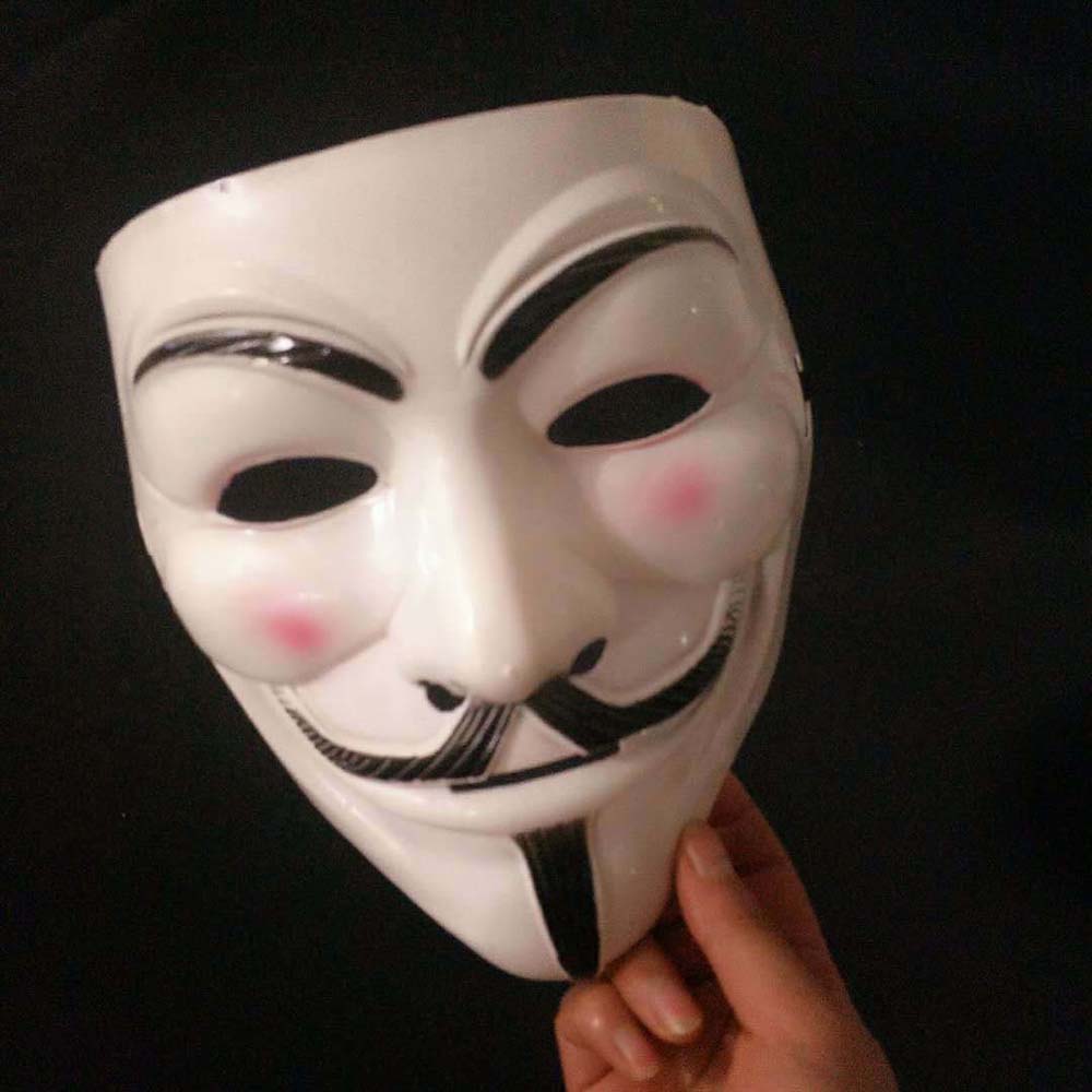 IVANAUG Party ของขวัญ Anonymous Film หน้ากากธีม Hacker Headwear Masquerade Party หน้ากากปาร์ตี้ Props พรรค Props หน้ากากคอสเพลย์ V สำหรับ Vendetta