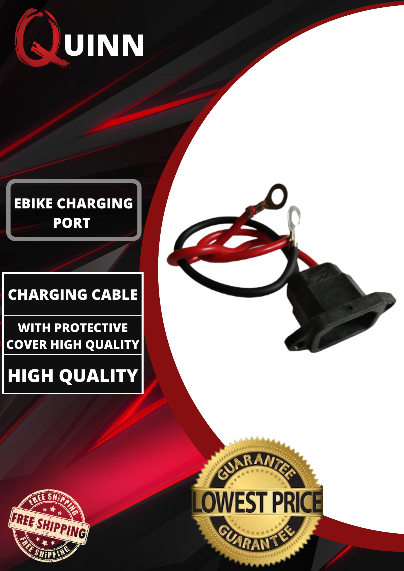 2+6 2+0 Scooter Socket Electric Bike Charging Port 49CM Cable Scooter E-BIKE Battery Connector IP67 30-50A Plug Batteries - (Color: 2 0 Male Female Cap, Package: 2 Pcs