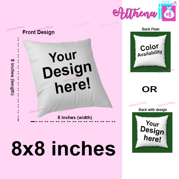 8x8 2025 pillow size