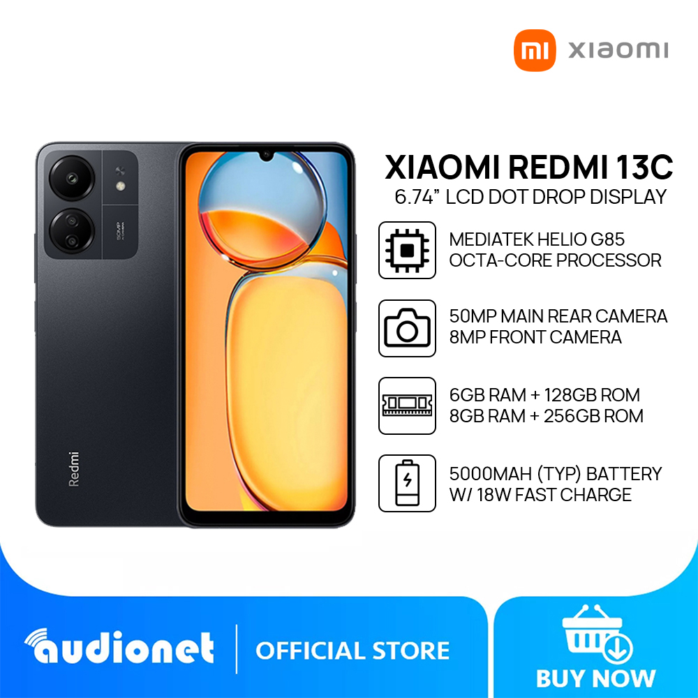 Global Version Xiaomi Redmi 13C 6GB 128GB Smartphone MTK Helio G85 Octa  Core 6.74 Smooth Display