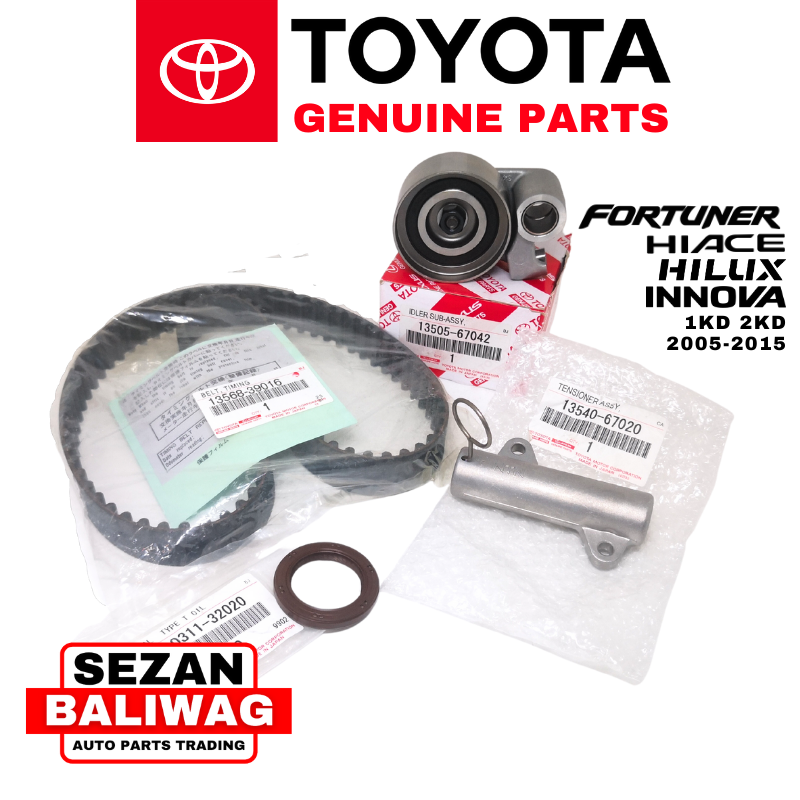 TIMING BELT KIT FORTUNER HIACE HILUX INNOVA 1KD/2KD GENUINE TOYOTA